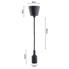 Ceiling Hanging Pendant Light with E27 Bulb Holder Chronos Lights