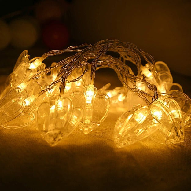 Heart Photo Clip Lights - Warm White LED Chronos