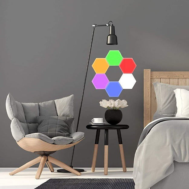 Honeycomb Tile Lights | Touch Sensitive | Multicolor Hexagon Chronos