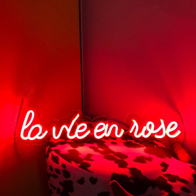 Lavie en rose Neon Sign Neon Signage Chronos lights