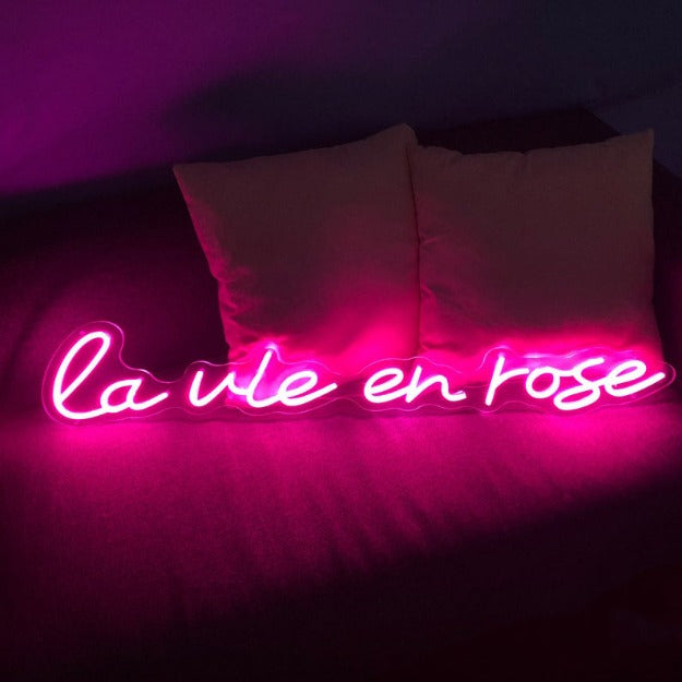 Lavie en rose Neon Sign Neon Signage Chronos lights
