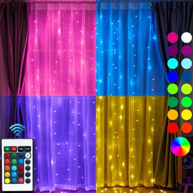 RGB Copper Wire Fairy LED String Lights - 16 Color Changing RGB Remote Control