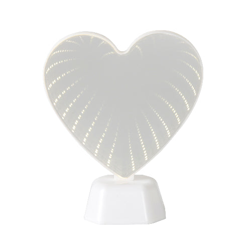 Infinity Heart Mirror LED Lamp (Warm White) - Chronos