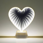 Infinity Heart Mirror LED Lamp (Warm White) - Chronos