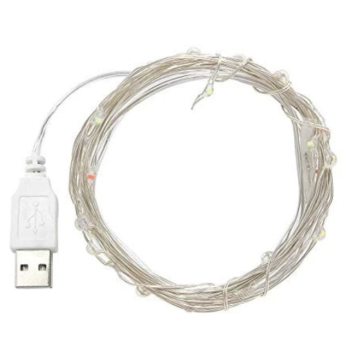 LED Fairy String Lights USB Operated β Create cozy bedroom dΓ©cor with flexible silver wire
