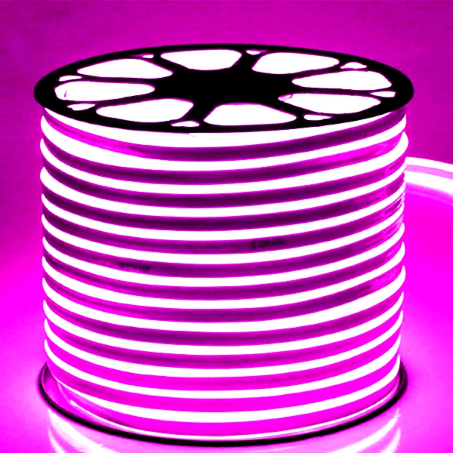 Waterproof pink neon LED flex strip, perfect for party decorations and signage