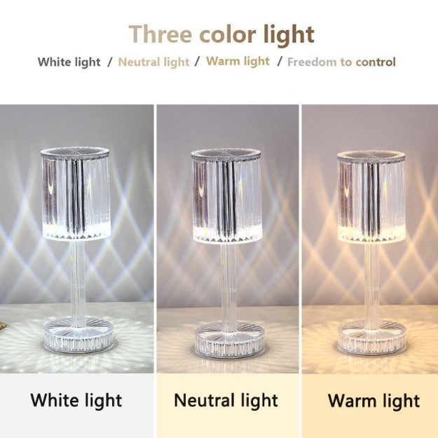 Linea Reflection Portable LED Crystal Table Lamp | Chronos Lights