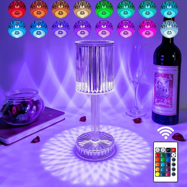 Linea Reflection Portable LED Crystal Table Lamp | Chronos Lights