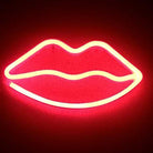 Neon Sign Lamp Wall Hanging | Battery & USB Operated | Lip (Red) - Chronos