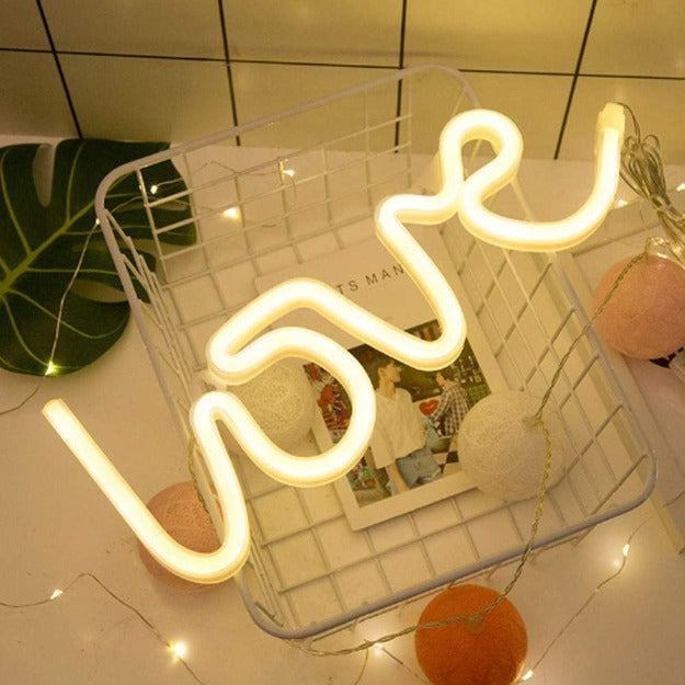 Neon Sign Lamp Wall Hanging | Battery & USB Operated | Love