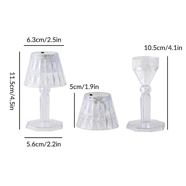 Mini Crystal Table Lamp with Reflection Light | Warm White | Chronos Lights