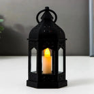 Mini Vintage Lantern with LED Pillar Candle | Pack of 6 | Battery Operated | Chronos Lights