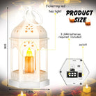 Mini Vintage Lantern with LED Pillar Candle | Pack of 6 | Battery Operated | Chronos Lights