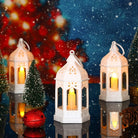 Mini Vintage Lantern with LED Pillar Candle | Pack of 6 | Battery Operated | Chronos Lights