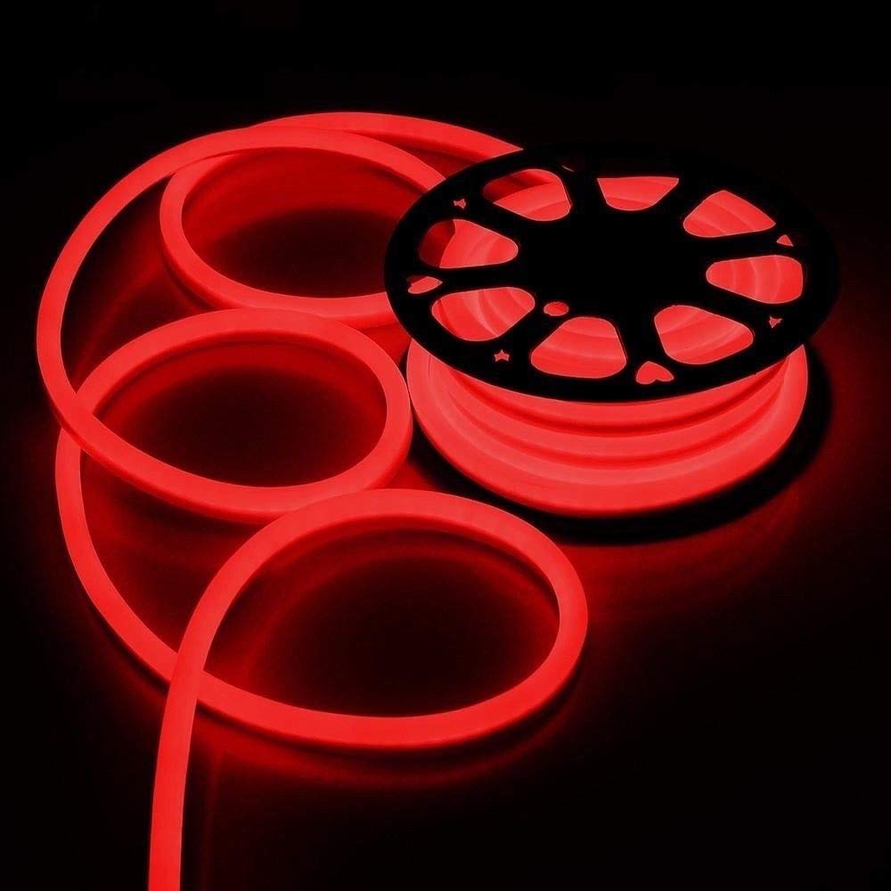 Enhance your decor with a vibrant red neon glow, perfect for modern interiors