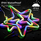 Neon Star Curtain Lights Outdoor Indoor - 180 LEDs | Multicolor | Chronos Lights