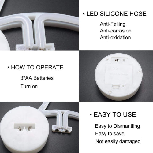 Neon Sign Table Lamp | Battery & USB Operated | Lightning Bolt (Warm White) - Chronos
