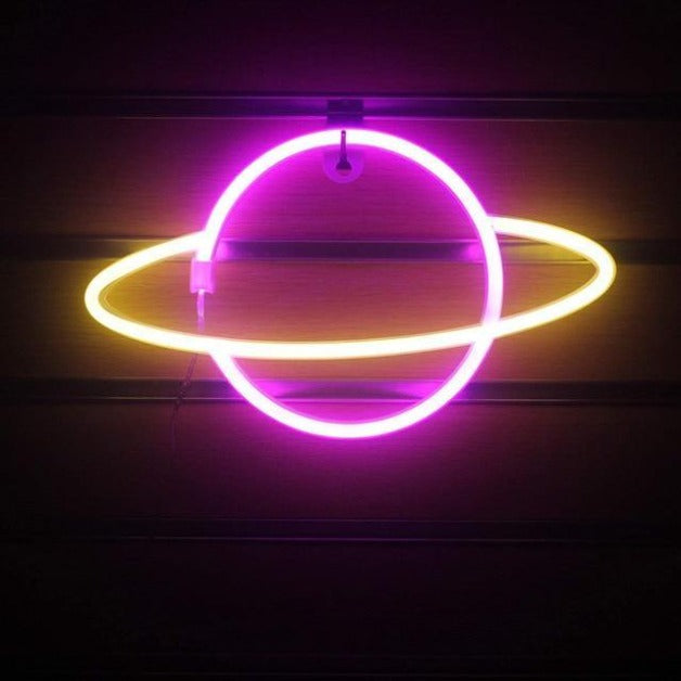 Neon Sign Lamp - Saturn