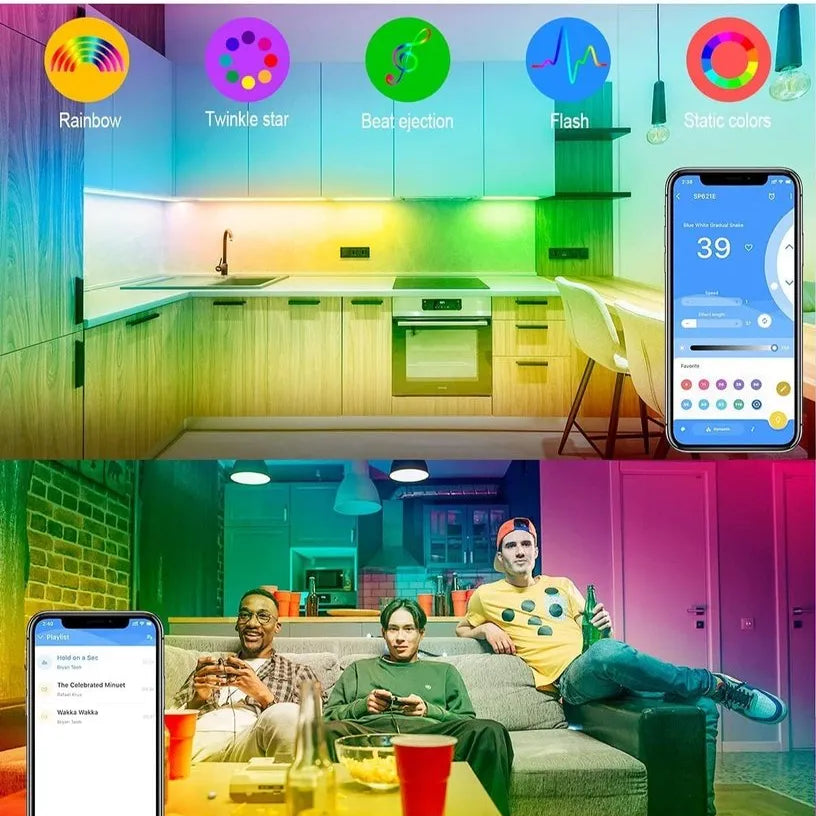 Smart Bluetooth RGBIC Pixel Strip Light Controller SP621E