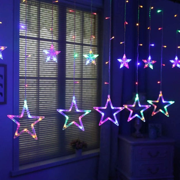 Star Curtain Lights | Multi LED | 138 LEDs