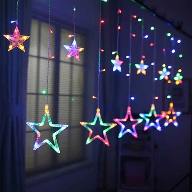 Star Curtain Lights | Multi LED | 138 LEDs
