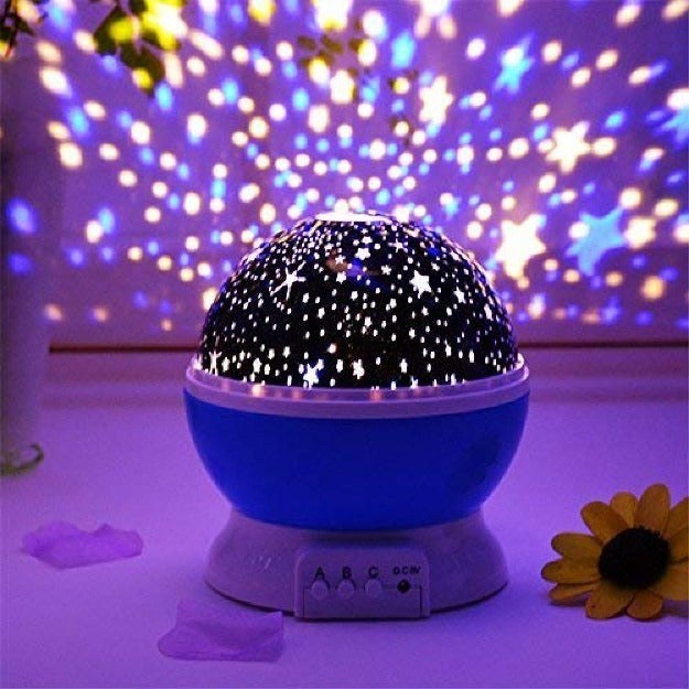 Rotating LED Star Moon Night Lamp | Multicolour Chronos
