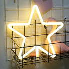 Neon Sign Lamp Wall Hanging | Battery & USB Operated | Star (Warm White) - Chronos