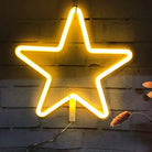 Neon Sign Lamp Wall Hanging | Battery & USB Operated | Star (Warm White) - Chronos