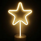 Neon Sign Table Lamp | Battery & USB Operated | Star (Warm White) - Chronos