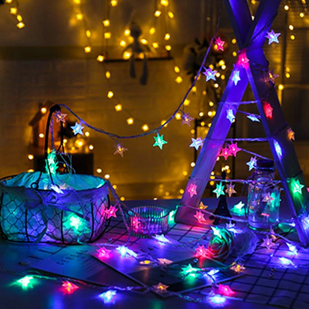 Star String Lights - 3AA Battery + USB Operated | Multi LED - Chronos