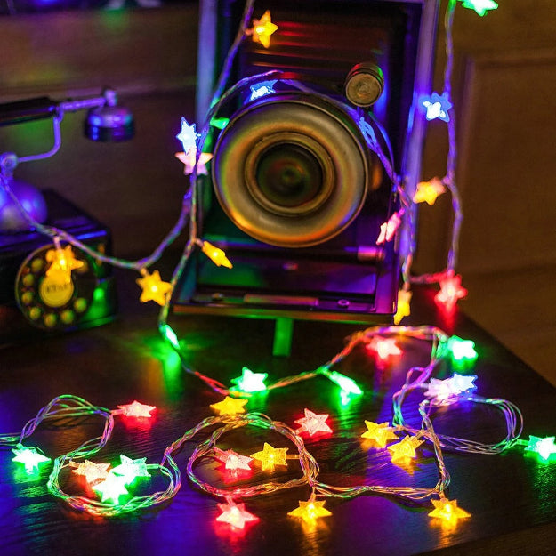 Star String Lights - 3AA Battery + USB Operated | Multi LED - Chronos