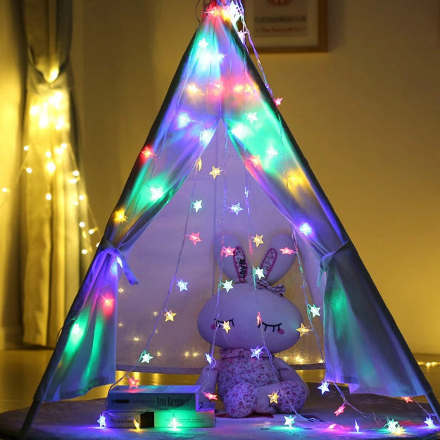 Star String Lights - 3AA Battery + USB Operated | Multi LED - Chronos