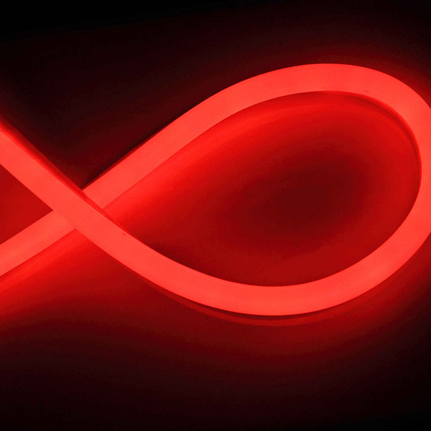 Durable red neon LED strip, designed for high-visibility applications