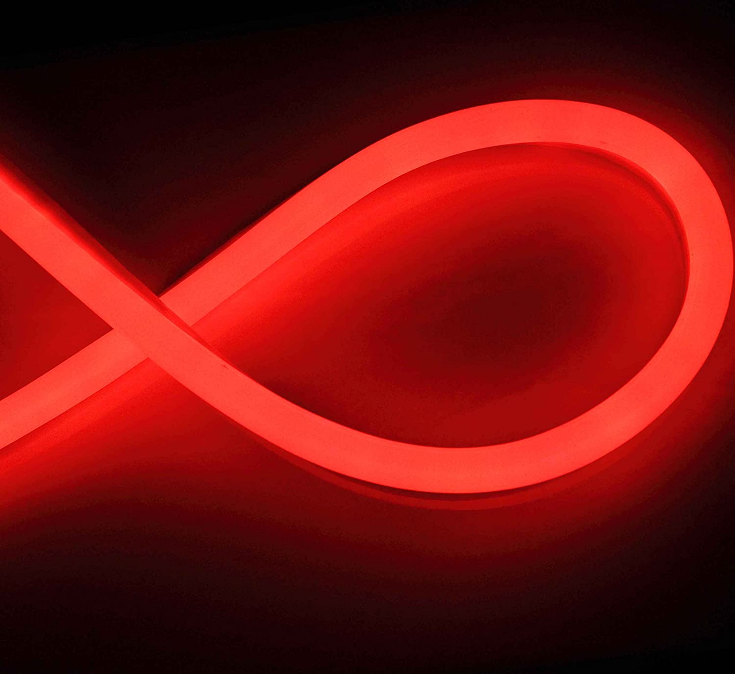 Durable red neon LED strip, designed for high-visibility applications