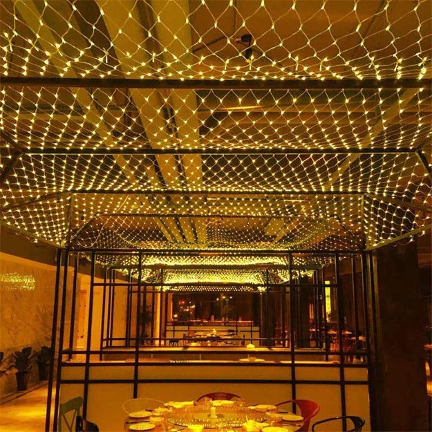 Decorative LED mesh net lights for wedding stage backdrop and photo booth setups