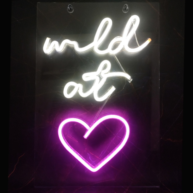 Neon Sign Light | Wall Hanging | Wild at Heart