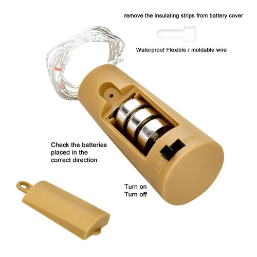 Fairy Lights with Bottle Cork - Battery Operated - Chronos
