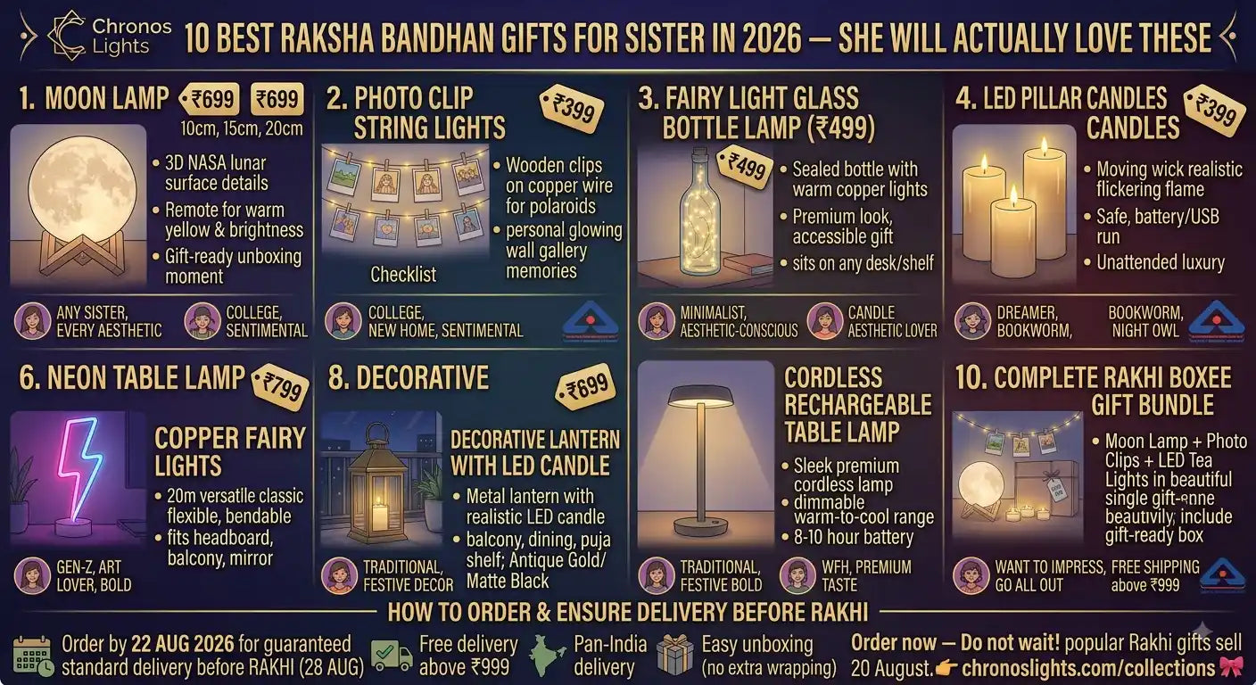 10 Best Raksha Bandhan Gifts for Sister in 2026 — She Will Actually Love These