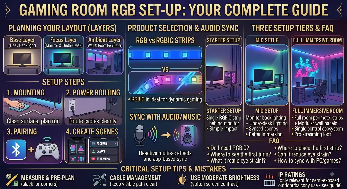 How to Set Up RGB Lighting for Your Gaming Room (Step-by-Step)