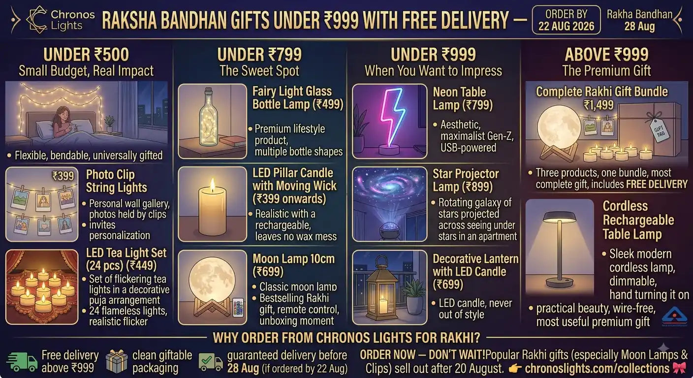 Raksha Bandhan Gifts Under ₹999 with Free Delivery — Order by 22 August