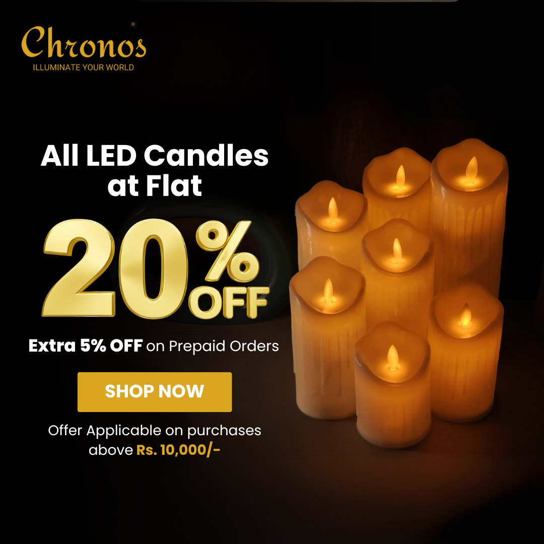 LED Candles for Ganpati, Diwali & Wedding Décor – Now at Flat 20% Off