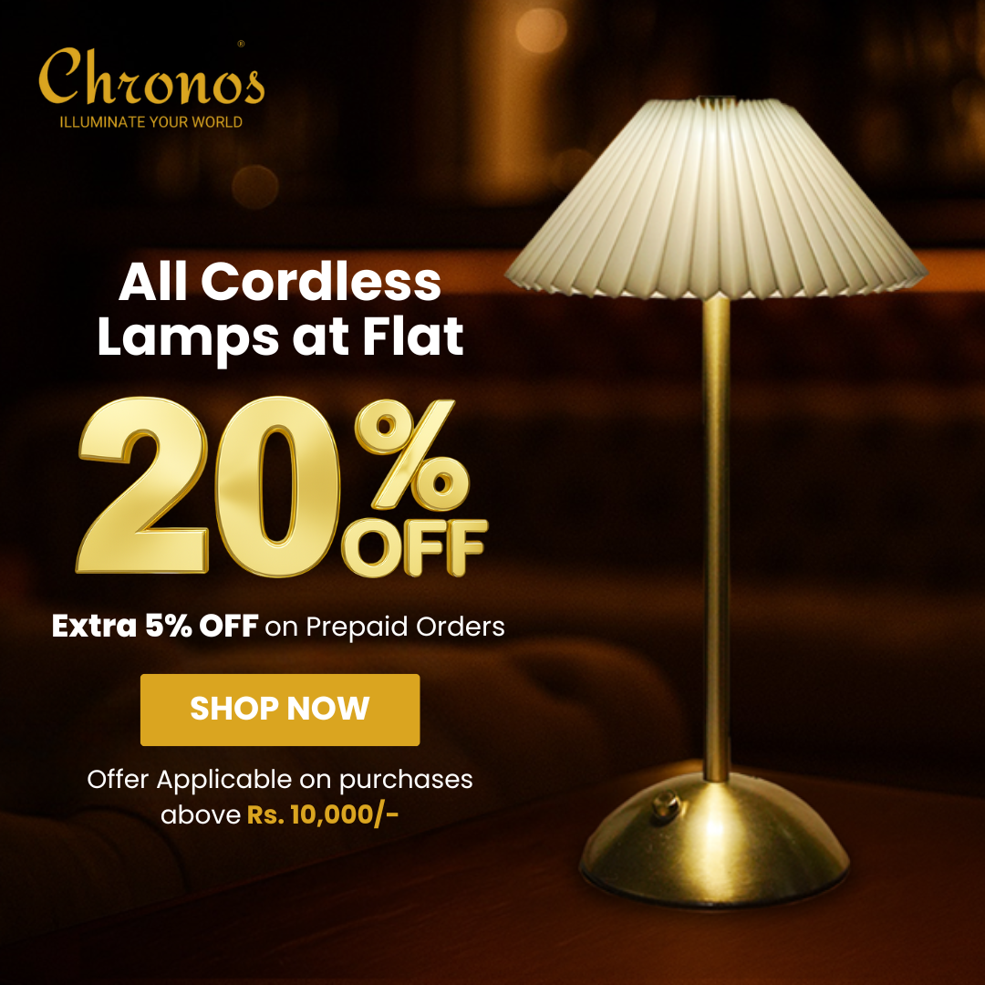 Brighten Up Your Space with Chronos Lights – Flat 20% Off on Cordless Lamps & LED Candles!