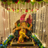 Makhar Decoration – Ganpati Backdrop Lights 2026