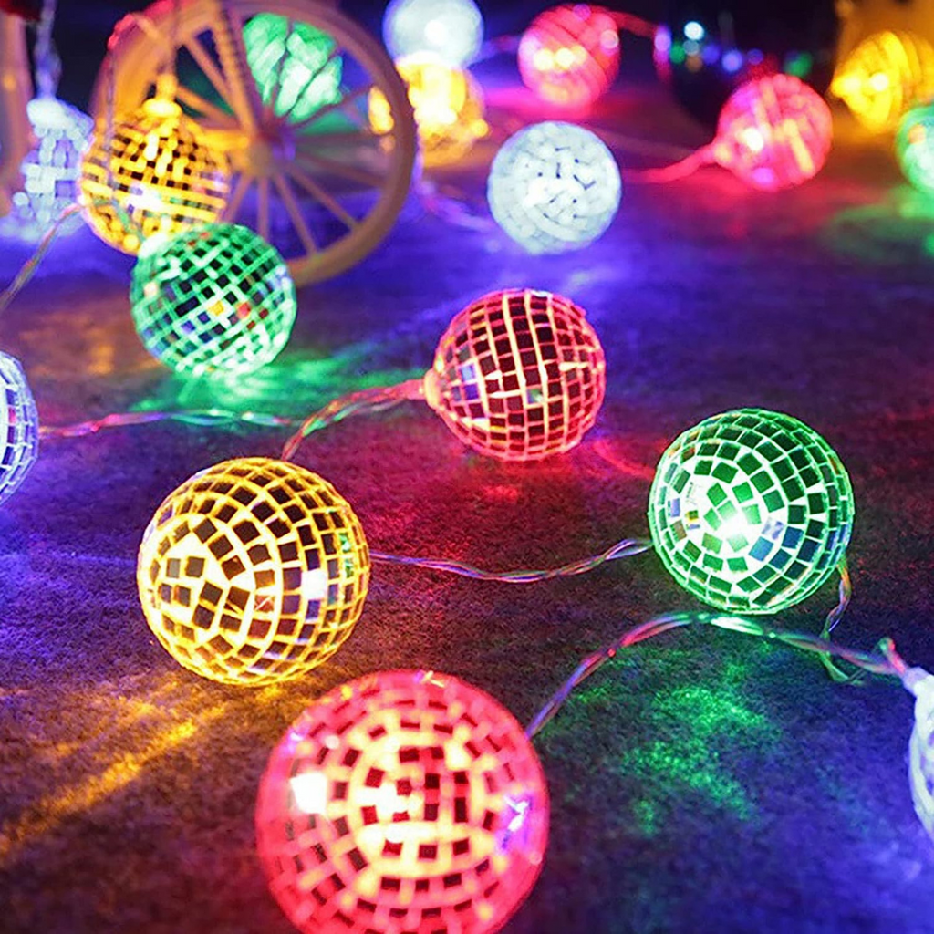 LED Disco Ball Mirror String Light Multi Chronos Lights