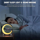 Smart Atmosphere Lamp with 15W Wireless Charger, Smart RGBIC Lights, Alarm Clock, Bluetooth Speaker Chronos Lights