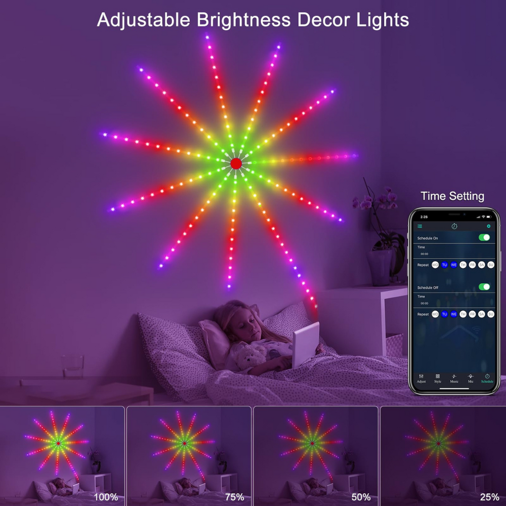 Smart RGBIC LED Firework Lights Chronos Lights