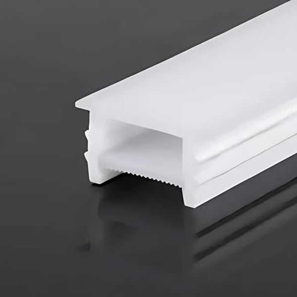 12×12 mm waterproof recessed silicone LED profile, top-light diffuser.