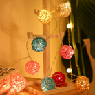 LED Rattan Ball String lights Chronos Lights