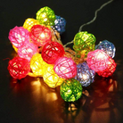 LED Rattan Ball String lights Chronos Lights