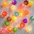 LED Rattan Ball String lights Chronos Lights